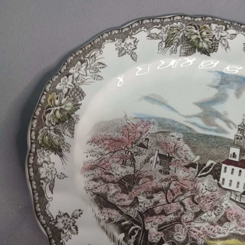 Johnson Bros. "The Village Green" Friendly Village 11 7/8" Serving Platter VTG 2 - Picture 5 of 16